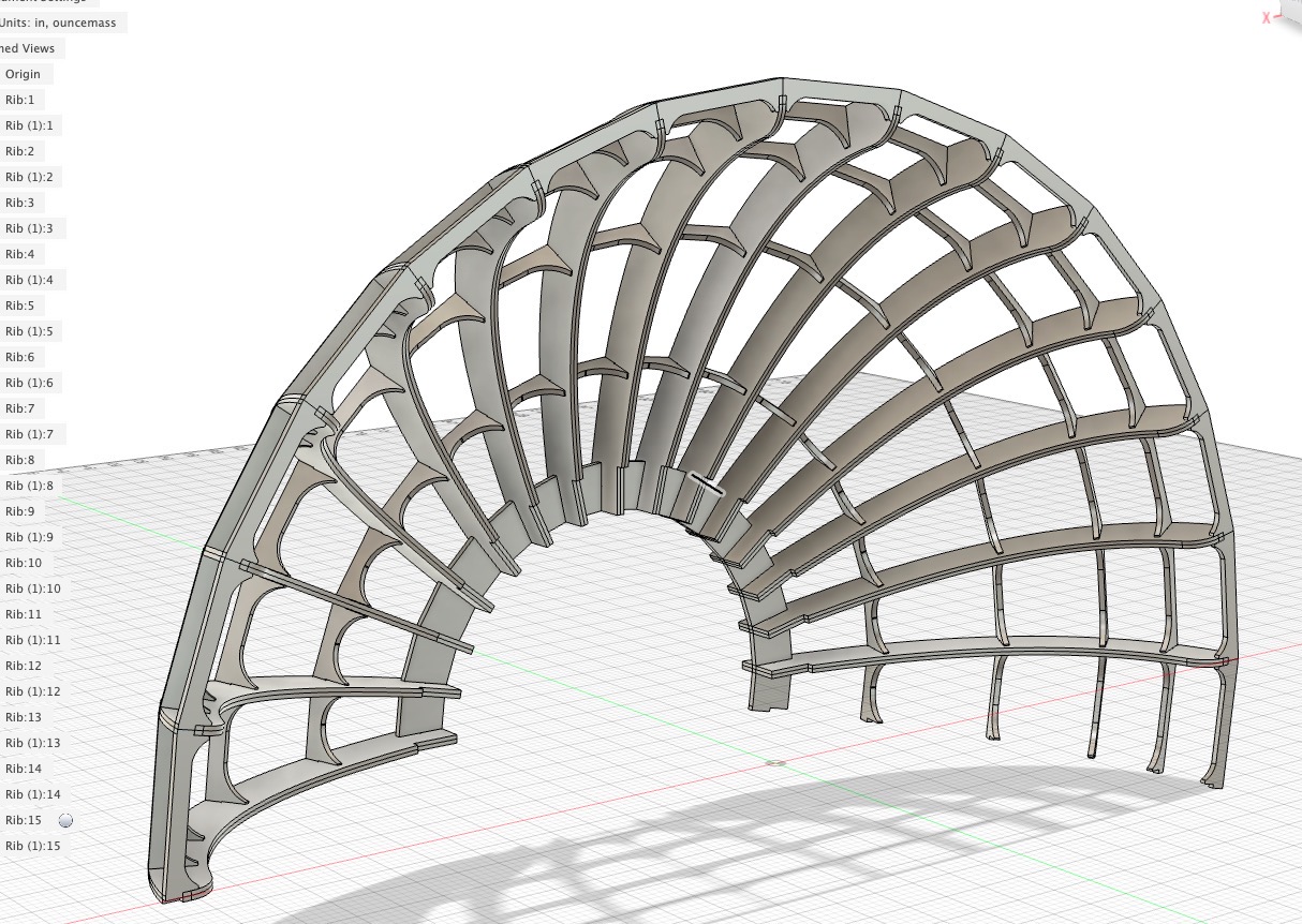 Rib Frame — Fusion 360
